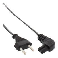 InLine Netzkabel - Netzstecker auf Euro 8 C7 Stecker - gewinkelt - 2,0m