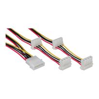 InLine 29654A - männlich/weiblich - Molex (4-pin) - Molex (4-pin) - Schwarz - Rot - Weiß - Gelb (29654A)