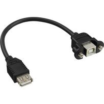 InLine® USB 2.0 Adapter Cable Type A female / Chassis Connector Type B, 0.20m
