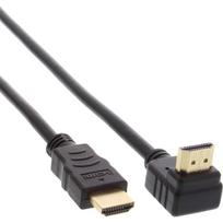InLine® HDMI Kabel, gewinkelt, High Speed HDMI® Cable with Ethernet, Stecker / Stecker, verg. Kontakte, schwarz, 3m (17003V)