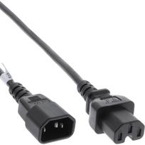 InLine - Spannungsversorgungs-Verlängerungskabel - IEC 60320 C15 bis IEC 60320 C14 - 1,0m - Schwarz (16811A)