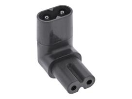InLine - Adapter für Power Connector - IEC 60320 C8 nach oben angewinkelt zu power IEC 60320 C7 nach unten abgewinkelt - 2,5 A - Schwarz (16723H)