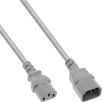 INLINE - Spannungsversorgungs-Verlängerungskabel - IEC 60320 C13 zu IEC 60320 C14 - 250 V - 50 cm - Grau