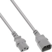 INLINE - Spannungsversorgungs-Verlängerungskabel - IEC 60320 C13 zu IEC 60320 C14 - 250 V - 2 m - Grau