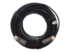 InLine Adapterkabel - DisplayPort männlich zu HDMI männlich - 50 m - Hybrid Kupfer/Kohlefaser - Schwarz - rund, Active Optical Cable (AOC)