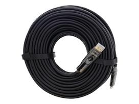 InLine Adapterkabel - USB-C männlich zu HDMI männlich - 25 m - Hybrid Kupfer/Kohlefaser - Schwarz - rund, Active Optical Cable (AOC)