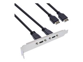 InLine® Slotblende USB Typ-C zu USB 3.1 Frontpanel Key-A intern, 0,5m (33446K)