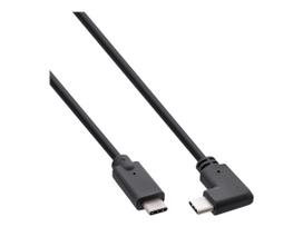 InLine USB 3.2 Gen.2 Kabel - USB Typ-C Stecker/Stecker gewinkelt - schwarz - 1m (35701W)