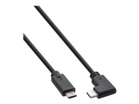 InLine USB 3.2 Gen.2 Kabel - USB Typ-C Stecker/Stecker gewinkelt - schwarz - 1,5m (35704W)