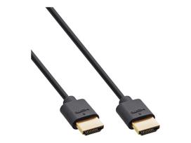 InLine Slim Ultra High Speed HDMI Kabel - 8K4K - Stecker / Stecker - 0,3m - 0,3 m - HDMI Typ A (Standard) - HDMI Typ A (Standard) - 3D - 48Gbit/s - Schwarz (17933S)