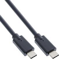 InLine USB 3.2 Gen.2 Kabel Typ-C Stecker/Stecker schwarz 0.3m - Kabel - Digital/Daten