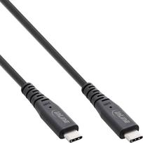 InLine USB4 Kabel USB Typ-C Stecker/Stecker PD 240W 8K60Hz TPE schwarz - Kabel - Digital/Daten - Strom/Netzteil - 1 m (35901I)