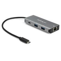 StarTech.com HB31C2A1CGB 3-Port-USB-C-Hub (mit LAN-Anschluss , 10Gbit/s, 2x USB-A und 1x USB-C, 25 cm Hostkabel) - Hub - 1 x USB-C + 2 x USB 3.1 + 1 x 10/100/1000 - Desktop (HB31C2A1CGB)