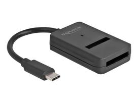 Delock - Schnittstellenadapter - M.2 - M.2 Card (PCIe NVMe & SATA) - USB-C 3,2 (Gen 2) - Schwarz (64198)
