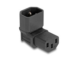 Delock - Netzteil - power IEC 60320 C13 zu IEC 60320 C14  10 A - 90°-Stecker - Schwarz (80472)