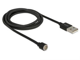 Delock Magnetic - USB-Kabel - USB (M) 2,4 A - 1,1m - Schwarz (85724)