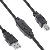 InLine USB 2.0 Aktiv-Kabel - USB-A Stecker zu USB-B Stecker - 10m (34511A)