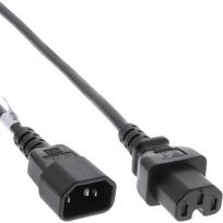 InLine - Spannungsversorgungs-Verlängerungskabel - IEC 320 EN 60320 C15 - IEC 320 EN 60320 C14 - 2,0m - Schwarz (16811)