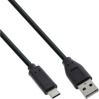 InLine - USB-Kabel - USB-C (M) bis USB (M) - USB2.0 - 3 A - 1,0m - Schwarz (35731)