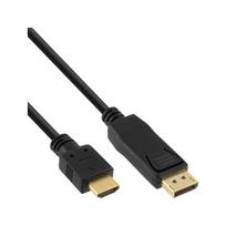 InLine 30er Bulk-Pack DisplayPort zu HDMI Konverter Kabel - schwarz - 2m (B-17182)