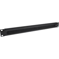 InLine Rack-Blende mit Bürste für Kabeldurchführung - Schwarz, RAL 9005 - 1U - 48.3 cm (19)