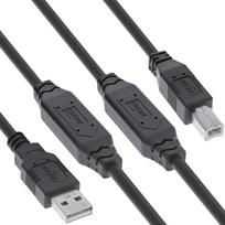 InLine USB 2.0 Aktiv-Kabel - USB-A Stecker zu USB-B Stecker - 20m (34513A)
