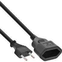 InLine Euro-Verlängerung Eurostecker an Eurokupplung schwarz 0.5m - Audio/Multimedia - Audio/Multimedia - Strom/Netzteil