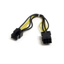 StarTech.com 6pin PCI Express Verlängerungskabel - Spannungsversorgungs-Verlängerungskabel - PCI-Express-Stromversorgung, 6-polig (M) - PCI-Express-Stromversorgung, 6-polig (W) - 20cm - Schwarz (PCIEPOWEXT)