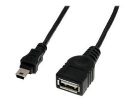 StarTech.com Mini USB2.0-Kabel - A-auf-Mini B - Stecker/Stecker - USB-Kabel - USB Typ A, 4-polig (W) - Mini-USB, Typ B (M) - 30cm (USB/USB2.0) - Schwarz (USBMUSBFM1)
