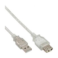 InLine USB2.0 Extension Cable - USB-Erweiterung - Transparent - USB Typ A, 4-polig (M) - USB Typ A, 4-polig (W) - 5,0m (USB / USB2.0) (34605)