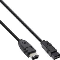 InLine FireWire Kabel - IEEE1394 6pol Stecker zu 9pol Stecker - schwarz - 1,8m