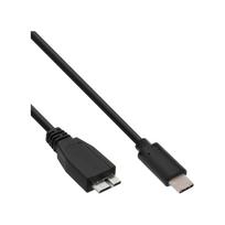 InLine - USB-Kabel - USB-C (M) bis Micro-USB Type B (M) - USB 3,1 - 3 A - 50cm - Schwarz (35726)