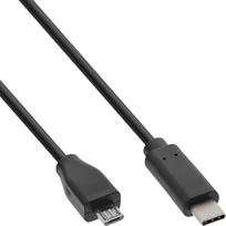 InLine - USB-Kabel - USB Typ C (M) bis Micro-USB Type B (M) - USB2.0 - 3 A - 50cm - Schwarz (35746)