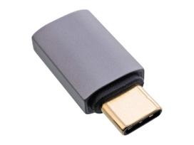 InLine USB4 Adapter - USB-C Stecker/Buchse - Aluminium - grau (35900F)