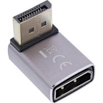 InLine DisplayPort 1.4 Adapter - DisplayPort Stecker / Buchse - 90° unten - 8K