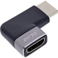 InLine HDMI Adapter - HDMI A Stecker / Buchse - 90° rechts - 8K UHD