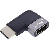 InLine HDMI Adapter - HDMI A Stecker / Buchse - 90° links - 8K UHD