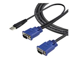 StarTech.com 2-in-1 USB VGA KVM Kabel 2-in-1 - Video- / USB-Kabel - USB Typ A, 4-polig, HD-15 (M) - HD-15 (M) - 3,05 m - Schwarz - für P/N: RKCONS1716GB, SV841HDIEEU, USB-PS2, SV831DUSBU, SV831DUSBAU, SV431DUSBU, SV1631DUSBU, SV565UTPEU (SVECONUS10)