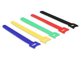 DeLOCK Colored - Klettverschluss - Schwarz, Blau, Gelb, Rot, grün (Packung mit 10) (18634)