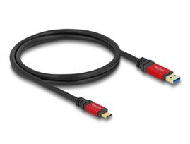 Delock - USB-Kabel - USB Typ A (M) zu 24 pin USB-C (M) - 1,0m - Schwarz / Rot (80617)