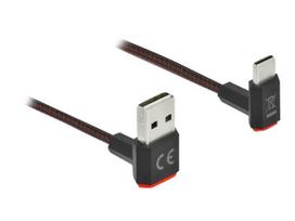 Delock EASY-USB 2.0 Kabel Typ-A Stecker zu USB Type-C™ Stecker gewinkelt oben / unten 0,2 m schwarz (85274)