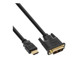 InLine Adapterkabel - Single Link - HDMI männlich zu DVI-D männlich - 2 m - abgeschirmt - Schwarz - 1080p-Unterstützung (Packung mit 30)
