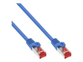 InLine - Patch-Kabel - RJ-45 (M) zu RJ-45 (M) - 2,0m - SFTP, PiMF - CAT 6 - geformt, ohne Haken, verseilt - Blau (Packung mit 40) (B-76402B)