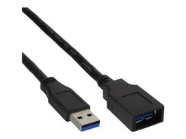 50er Bulk-Pack InLine® USB 3.0 Kabel Verlängerung, A Stecker / Buchse, schwarz, 2m (B-35620)