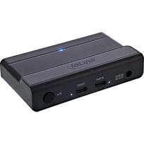 InLine USB-C Switch - Umschalter für 2 PCs - 4-Port Hub - USB 3.2 Gen.1 - schwarz (60604I)