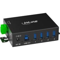 InLine USB 3.2 Gen.1 Industrie-Hub - 4 Port - Aluminiumgehäuse - mit Netzteil (35396A)