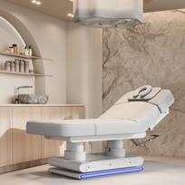 Profesionalus procedūrų stalas SPA, masažo ir grožio centrams, 4 variklių su šildymu ir LED