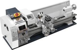 1200 W mini metalo tekinimo staklės 220 x 600 mm Mini stalinė metalinė pavara su įrankių laikikliu ir centro laikikliu, su greičio ekranu, su šepetėliu, kintamo greičio 0-3000 aps/min.