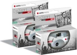 AGFA Photo Pack 2 x 601026 - Įrankis Photo Jetable LeBox Black & White, 27 Photos, Objectif Optique 31 mm - Pilka