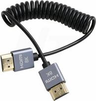 HDMI 8K 4K 60 kadrų per sekundę kabelis plonai suvyniotas Atomos Shinobi Ninja V Portkeys BM5 FEELWORLD BMPCC 4K monitorius ZCAM Sony A7IV Canon Nikon fotoaparatas A tipo HDMI 2.1